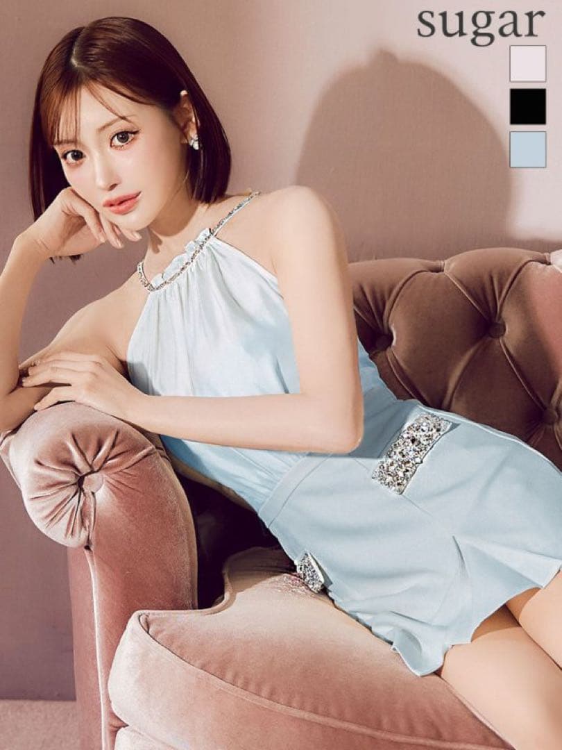 robe de fleurs ドレス XS ブルー - メルカリ