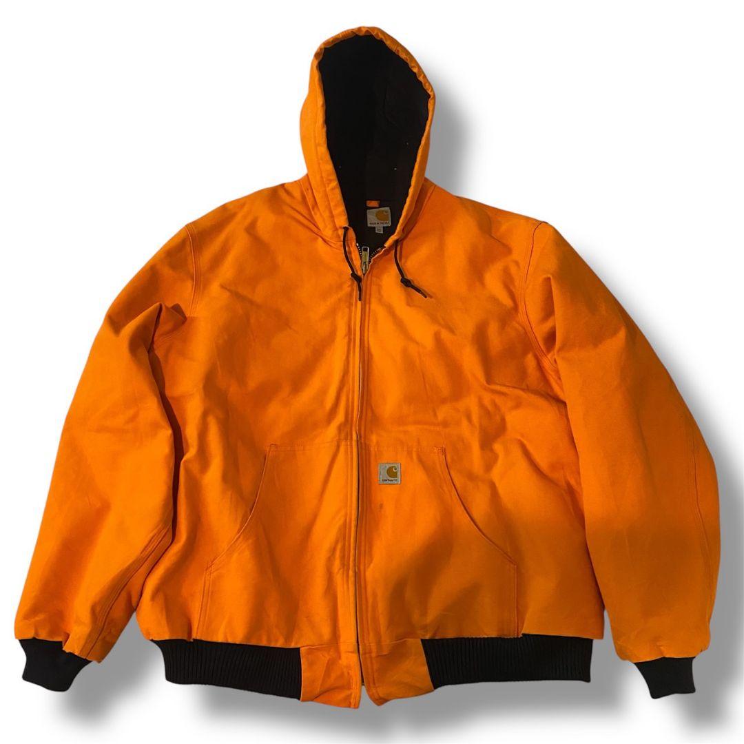 激レア90s USA製carhartt カーハートオレンジアクティブジャケット