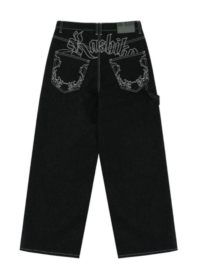 Kashiko カシコ ノンフェイド デニム　黒　M MUSINSA公式 | KASHIKO Embroied Nonfade Denim Pants Black
