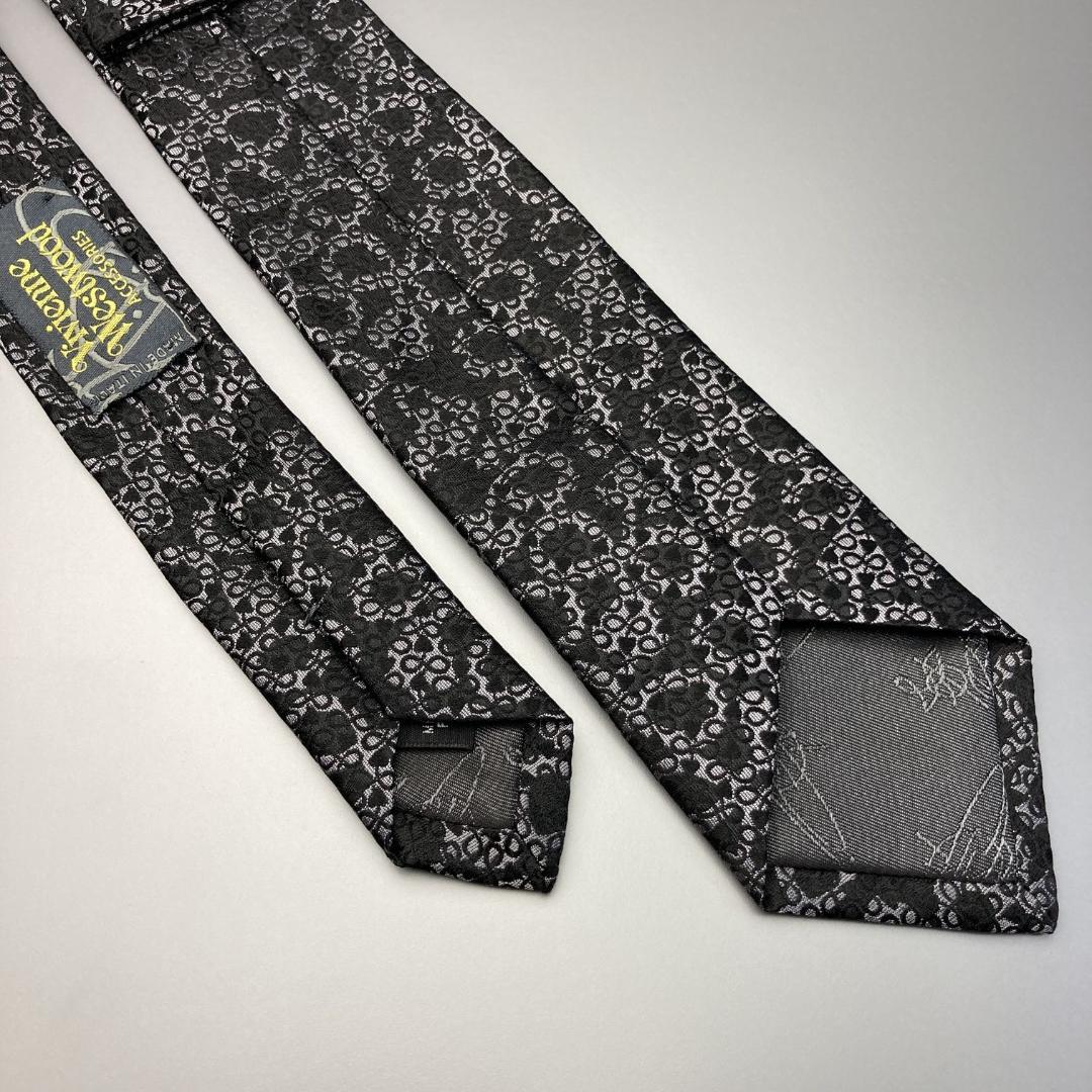 希少】ヴィヴィアンウエストウッド スクイグル柄 総柄スリムネクタイ
