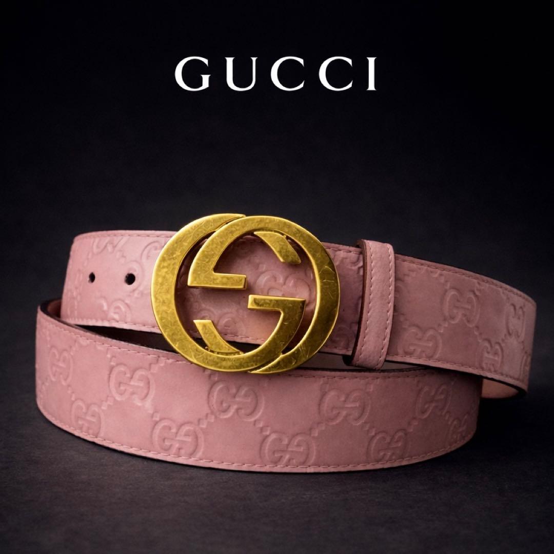 希少♡GUCCI✨グッチ　グッチシマ　インターロッキングG　レザーベルト GUCCI（グッチ） ベルト GGレザー グッチシマ インターロッキングG