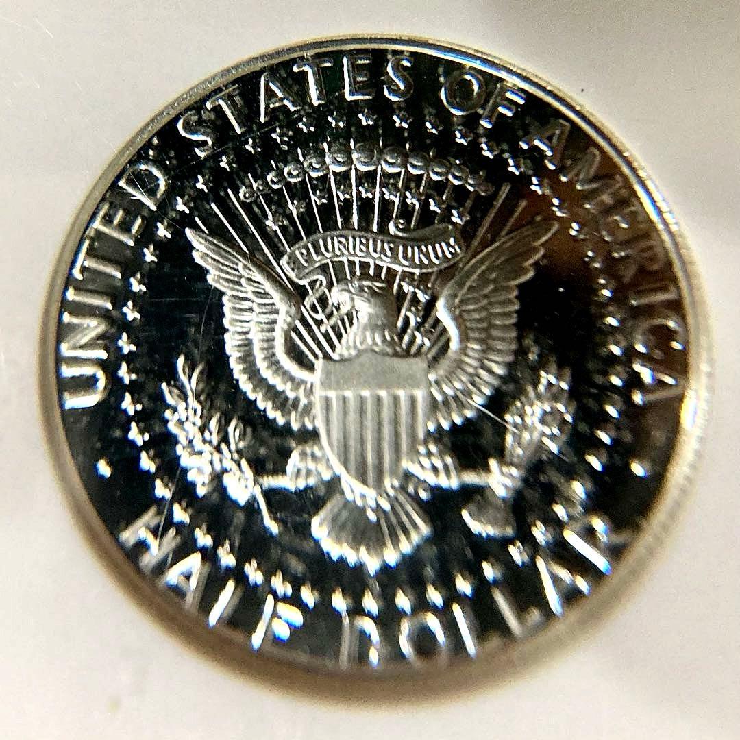 NGC準最高鑑定☆2001年ケネディ大統領ハーフダラープルーフ銀貨