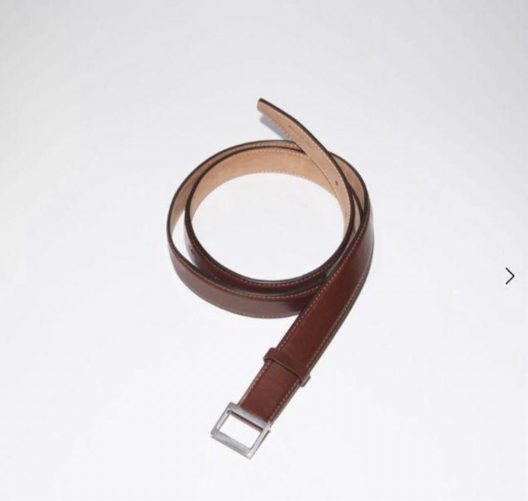 新品 Acne Studios レザーバックルベルト ブラウン L 2.5cm - メルカリ