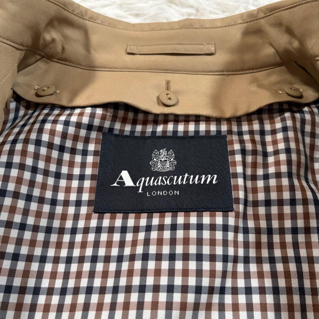 試着のみ✨ アクアスキュータム トレンチコート ブルー 青 ライナー