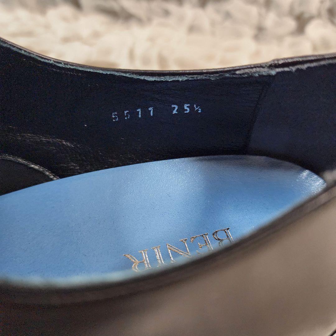 美品 ベニル プレーントゥ ドレス レザー シューズ 6㎝ヒールアップ