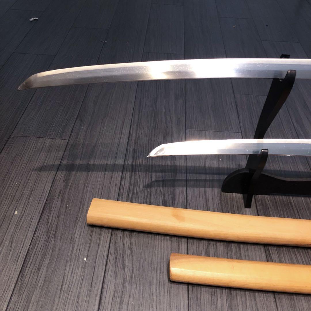 高級模造刀 白鞘 合金製 大小セット 居合刀 刃文 拵え - メルカリ