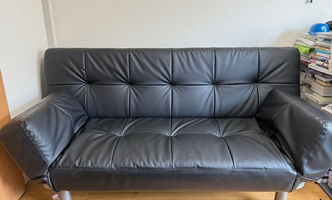 ニトリ ソファベッド Nシールド マークスAM BK 合皮 - メルカリ