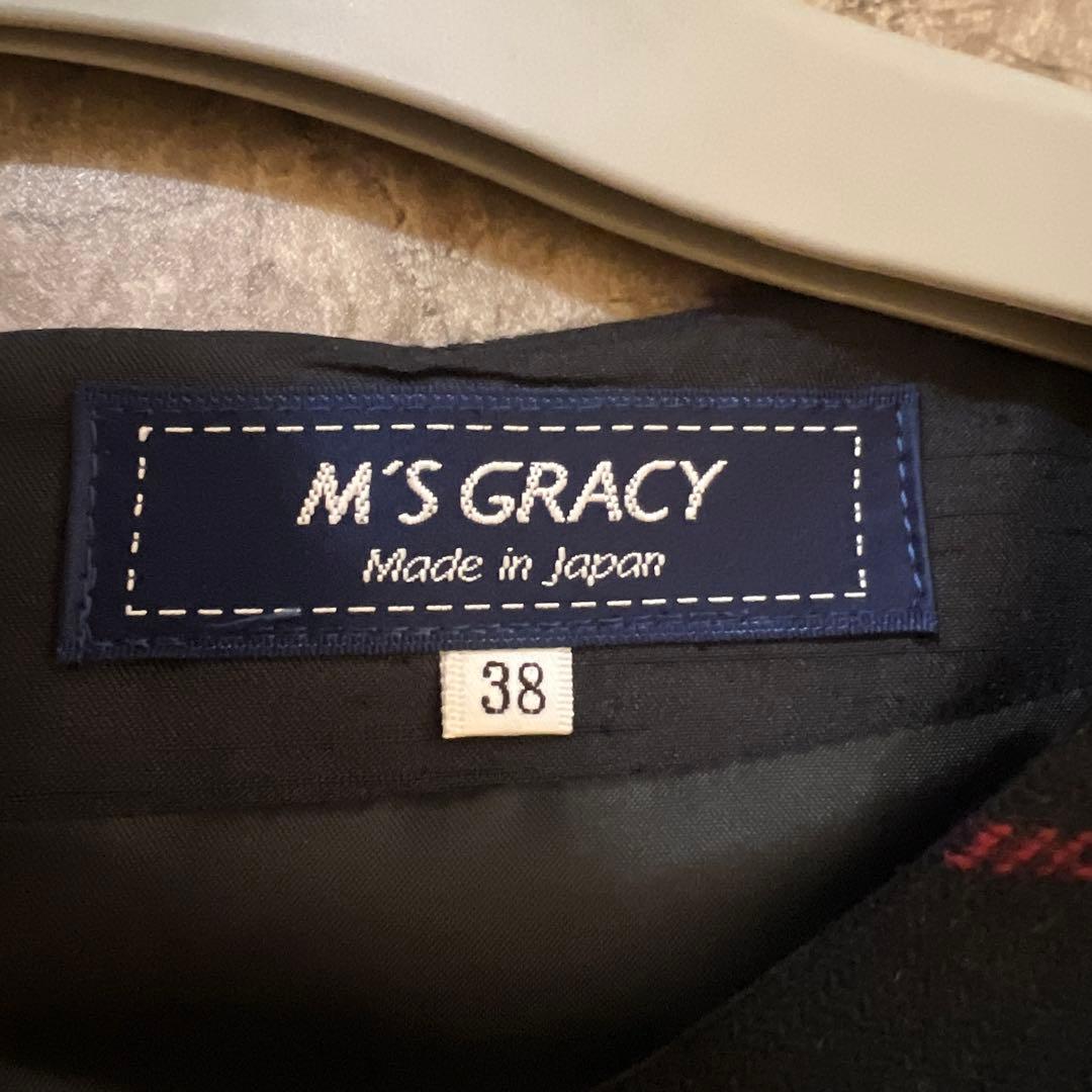 M'S GRACY チェック柄 ノースリーブワンピース 38 - メルカリ