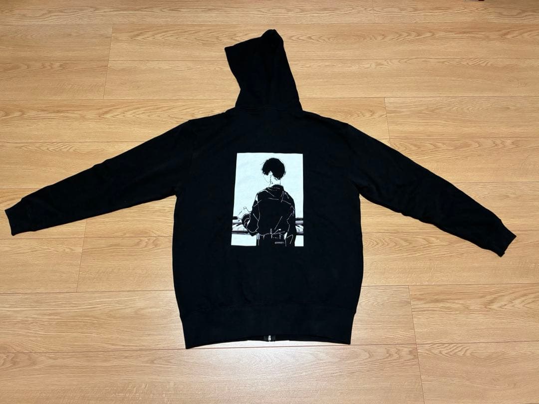 ふみくん✕ヴィレッジヴァンガード ジップアップパーカー ふみ ピアノ