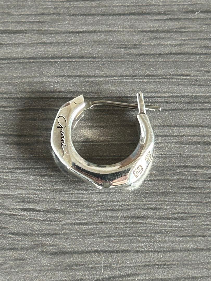 garni ガルニ　クロッケリーピアス 片耳用 GARNI - 【お取り寄せ注文可能】Crockery Pierce 左耳用(BLACK