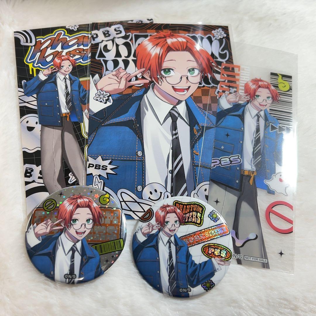 ファントムバスターズ】【私服】【イラストカード+缶バッジ】➁ 是岸