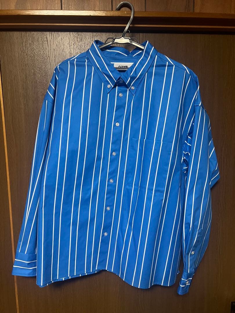 carorie BIG STRIPE SHIRT BLUE Lサイズ Stripe Big Shirts | VISPOQUEGARDEN