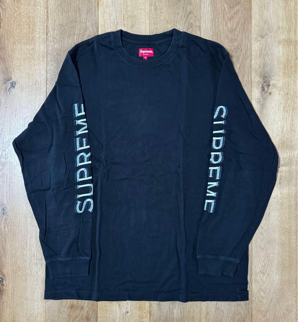 22aw Supreme シュプリーム ロンTee XL 関税込 22AW Week3 Supreme Cut Out L/S Top 袖ロゴ ロンT (Supreme/T