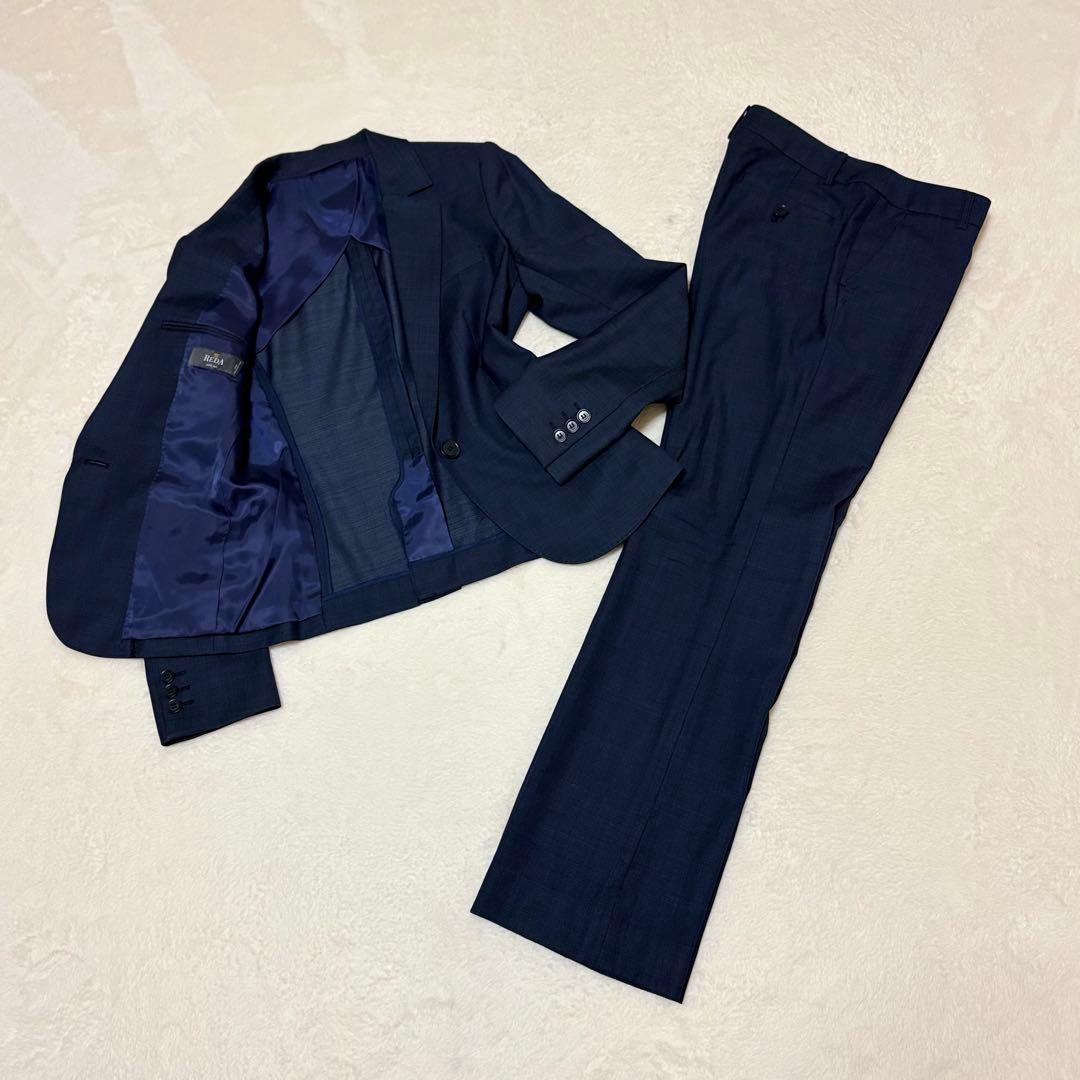 スーツカンパニー READ 【上42 下40】 ウール100 パンツスーツ 濃紺 120776011788_004.webp