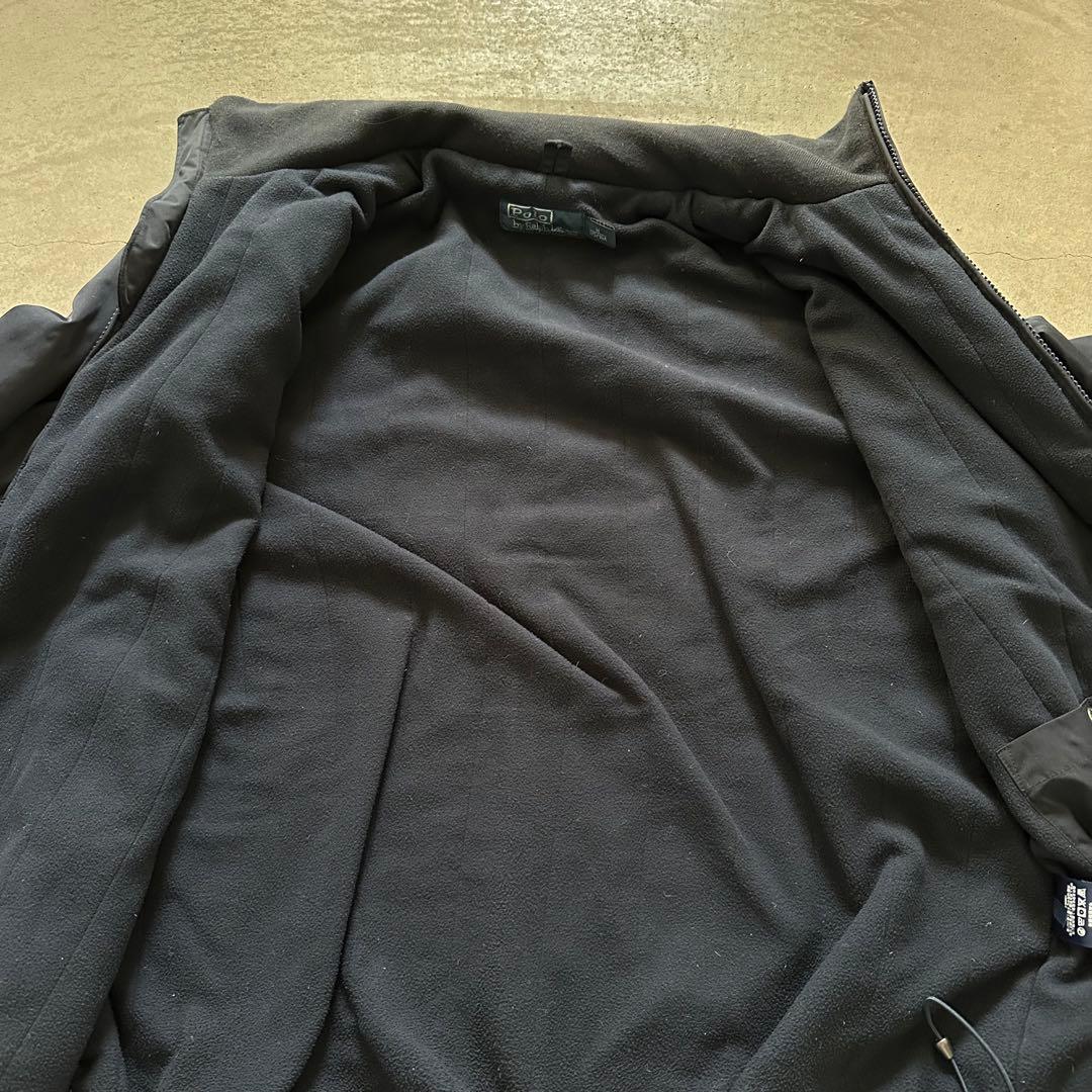 90s ラルフローレン ウォームアップジャケット ネイビー 裏フリース