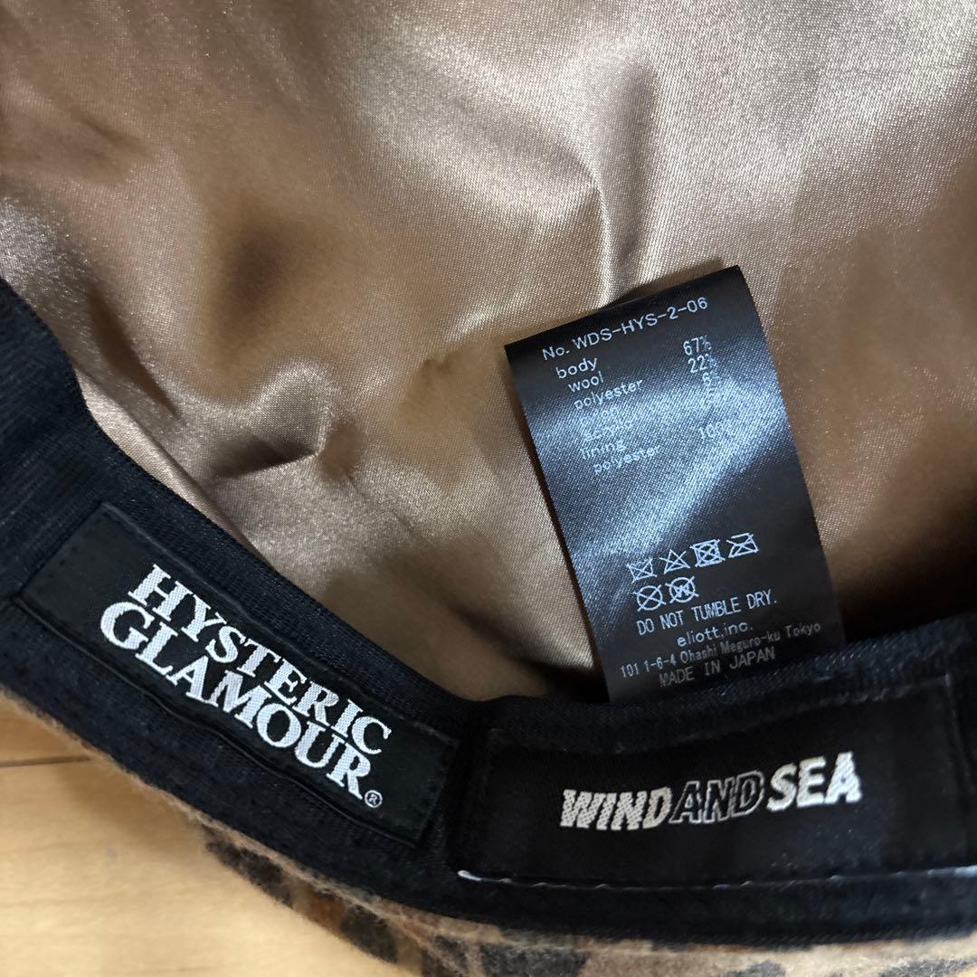 HYSTERIC GLAMOUR ×WIND AND SEAレオパード ベレー帽