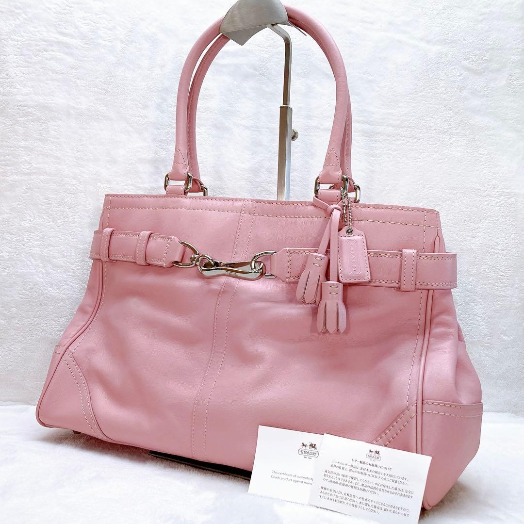 ✨美品✨COACH コーチ トートバッグ 金具 ジャッキー ピンク y2k 極美品】COACH ショルダーバッグ ソーホー SOHO 肩掛け y2k ピンク