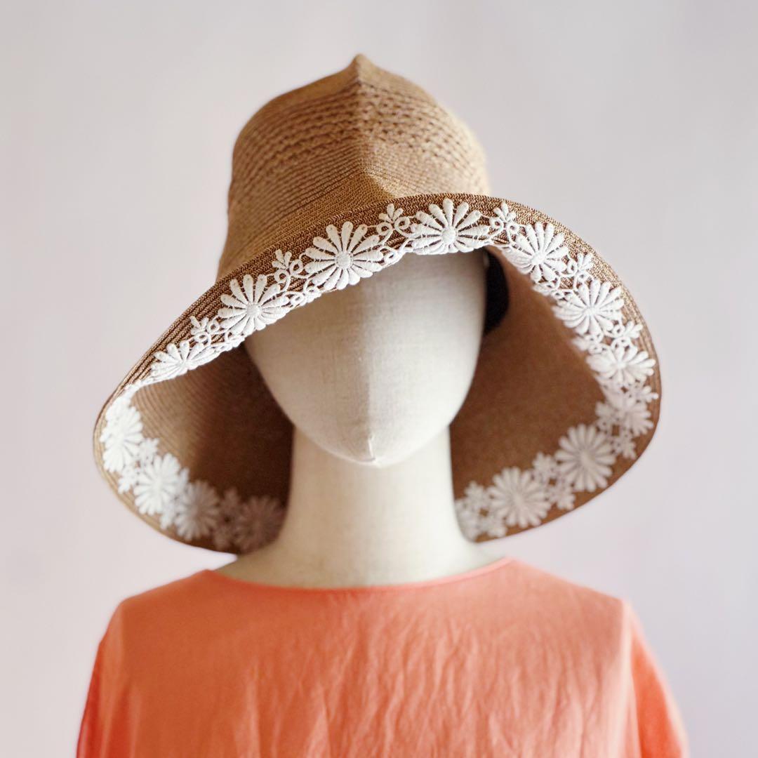 美品 アシーナニューヨーク レース 麦わら帽子 ATHENA NEW YORK Athena New York（アシーナニューヨーク）の「◇Athena New York