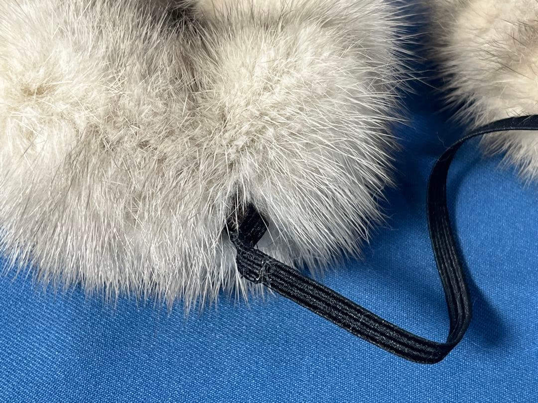 毛皮】耳当て ミンク混合使用 ドーナツ型 会話快適 ゴム交換式 r7m5