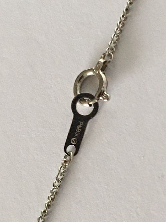 １粒　0.3ct 天然ダイヤモンド　Pt850 ネックレス　刻印