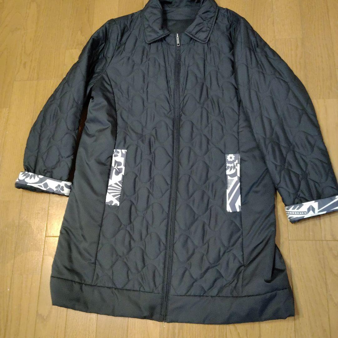 レオナールスポーツ 黒キルティングジャケット リバーシブル LEONARD