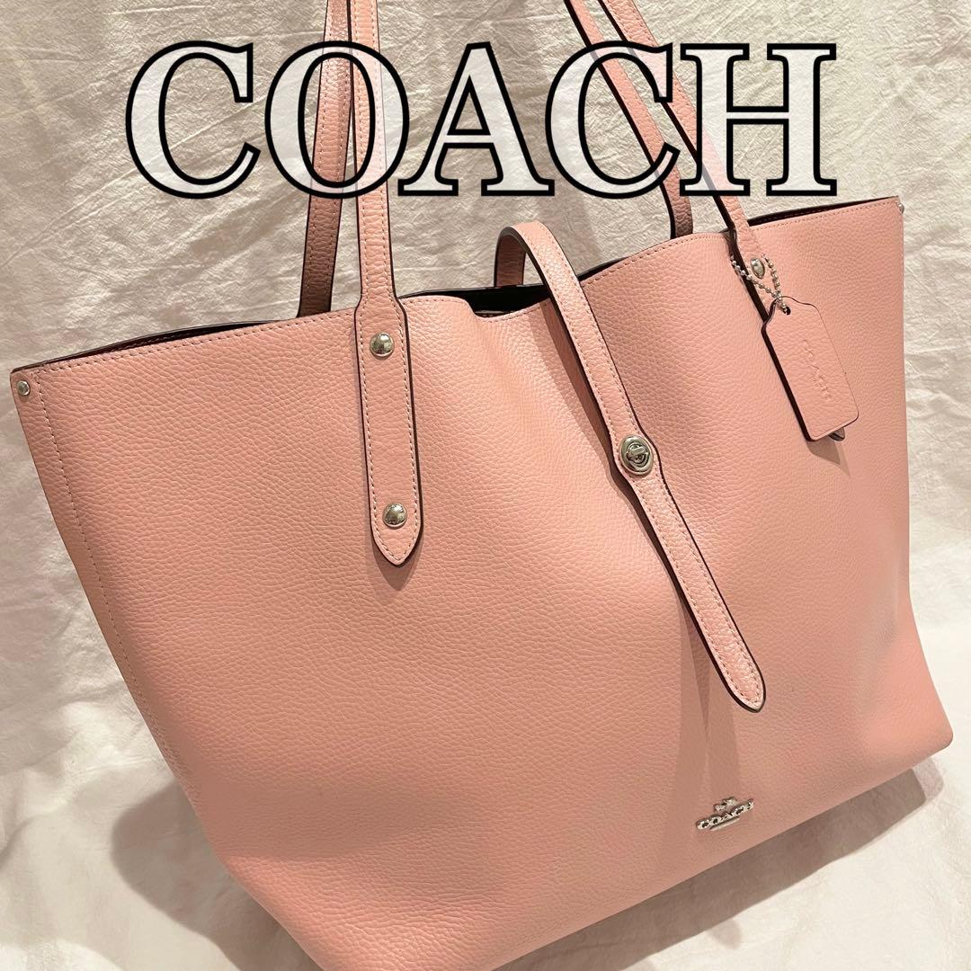 美品】コーチ 北川景子 着用トートバッグ 本革 黒 A4収納可 大容量