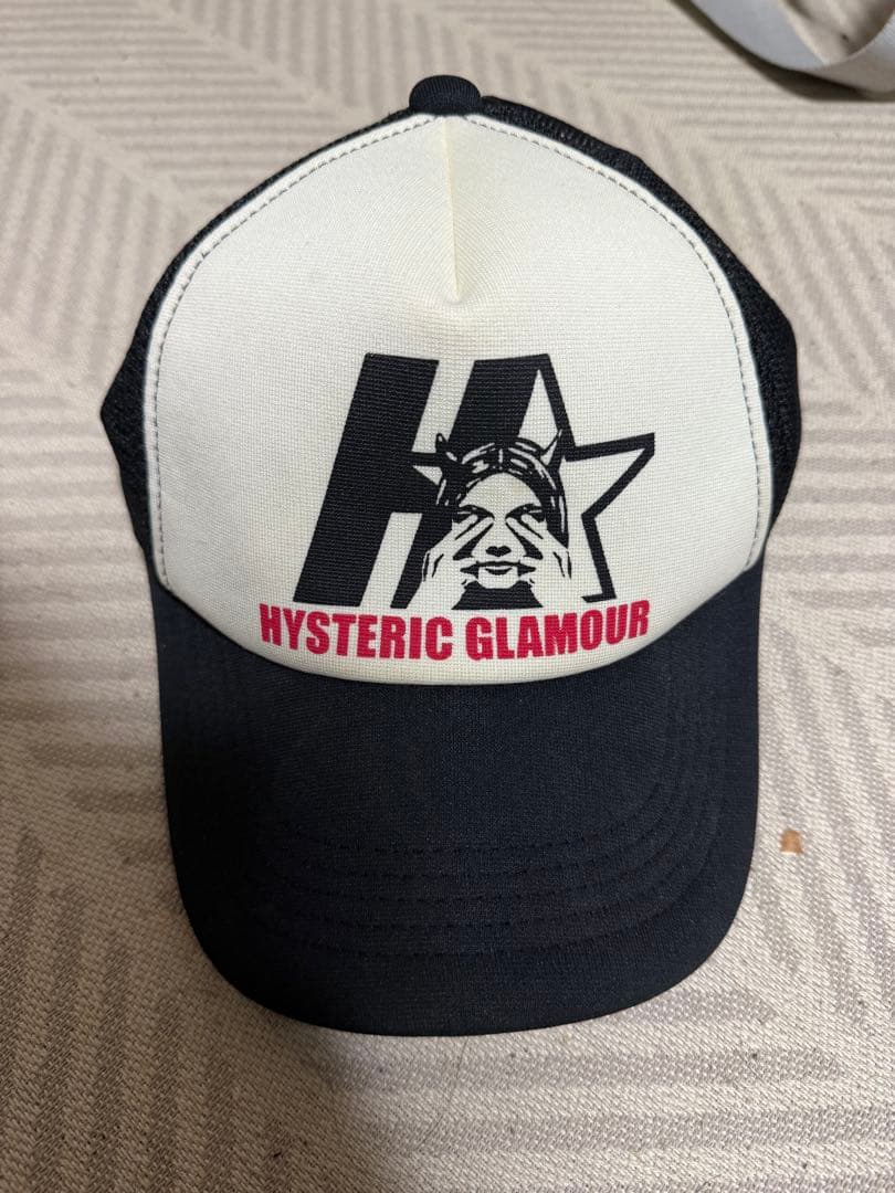 HYSTERIC GLAMOUR トラッカーキャップ ホワイト/ブラック - メルカリ