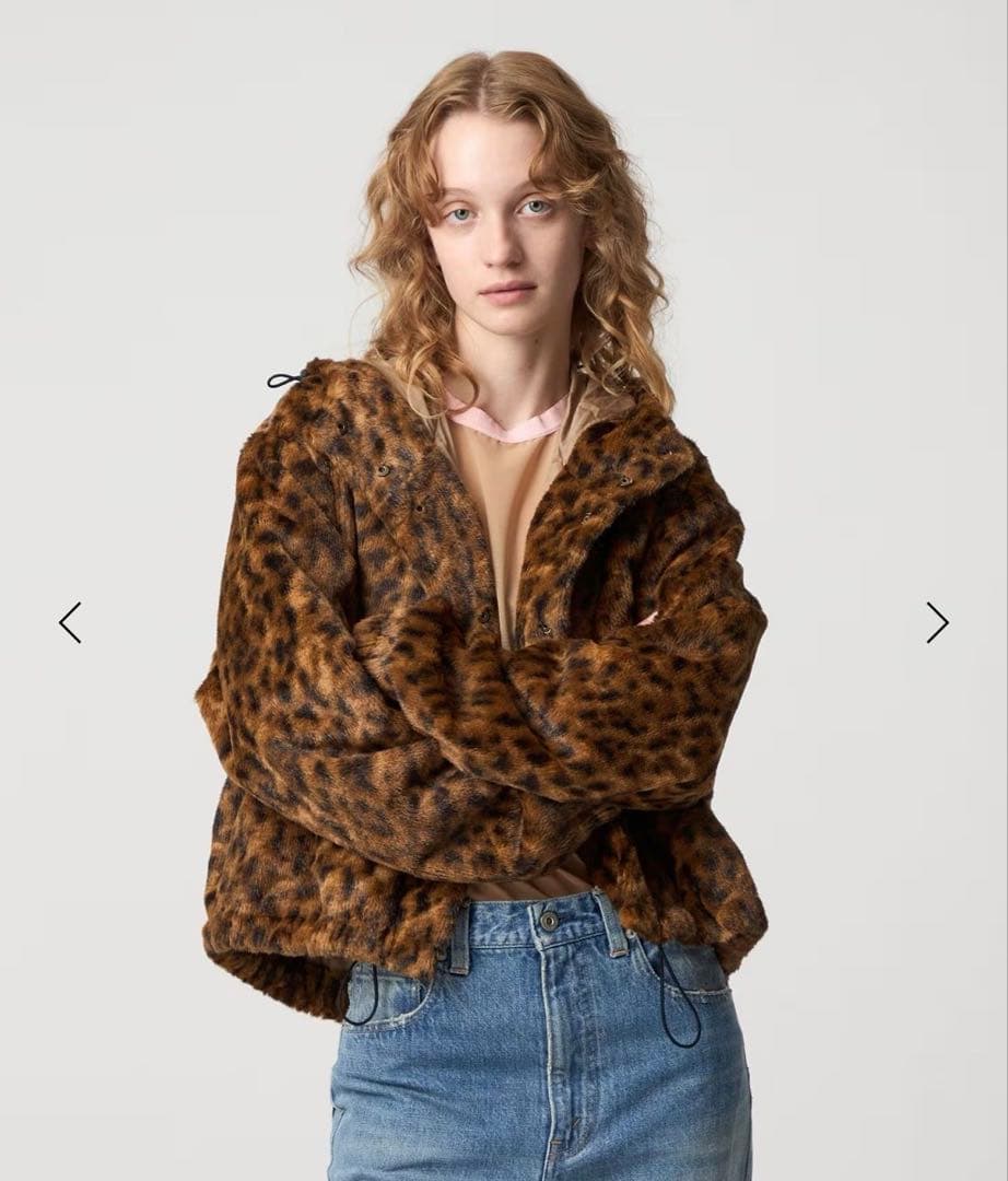 6(ROKU)＞フェイクファー レオパード ブルゾン - メルカリ