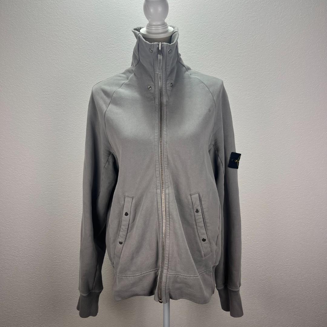 即購入OK STONE  ジップアップトレーナー グレー L メンズ 即購入OK STONE ISLAND ジップアップトレーナー グレー L メンズ