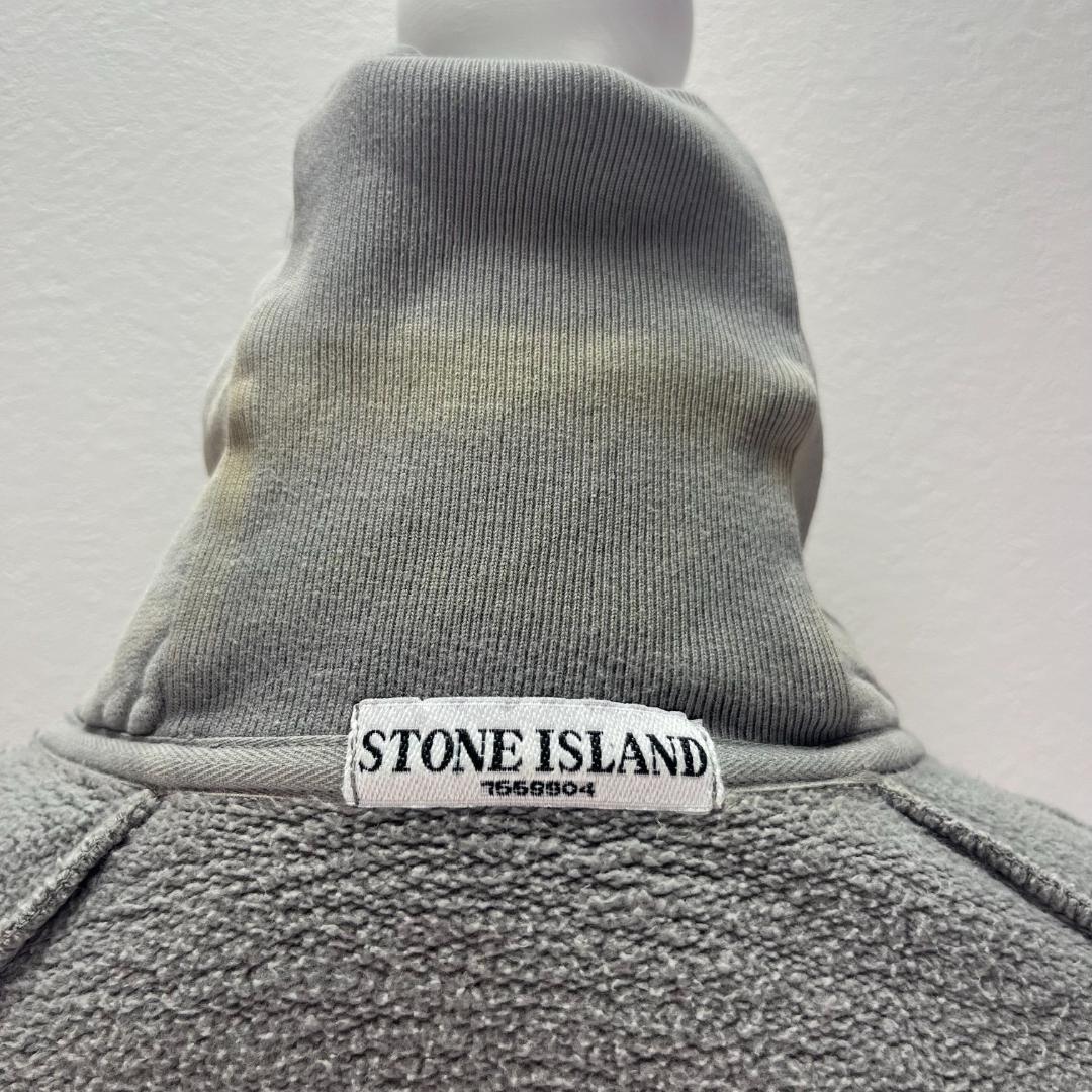 即購入OK STONE ISLAND ジップアップトレーナー グレー L メンズ