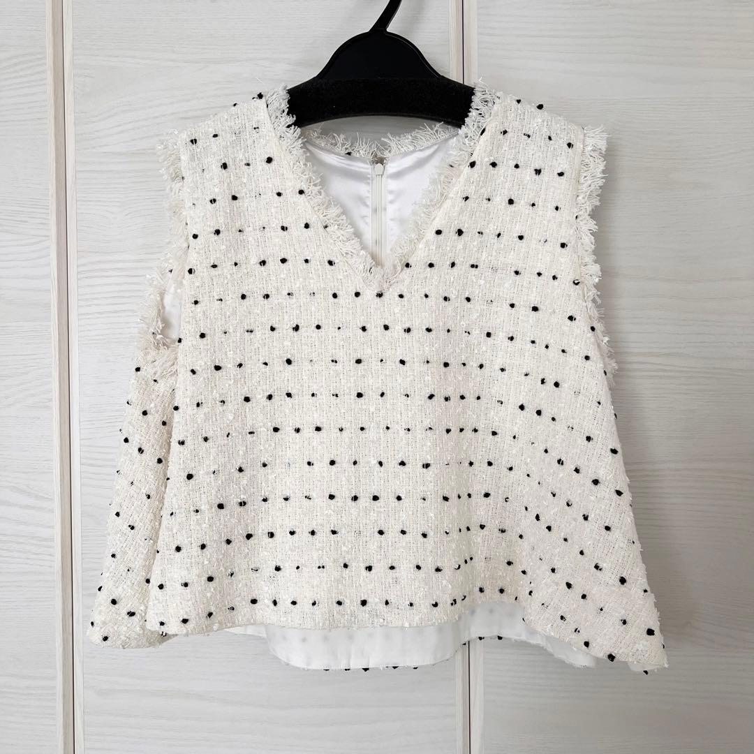 dolce. candy tweed vest ドルチェ ツイード - メルカリ