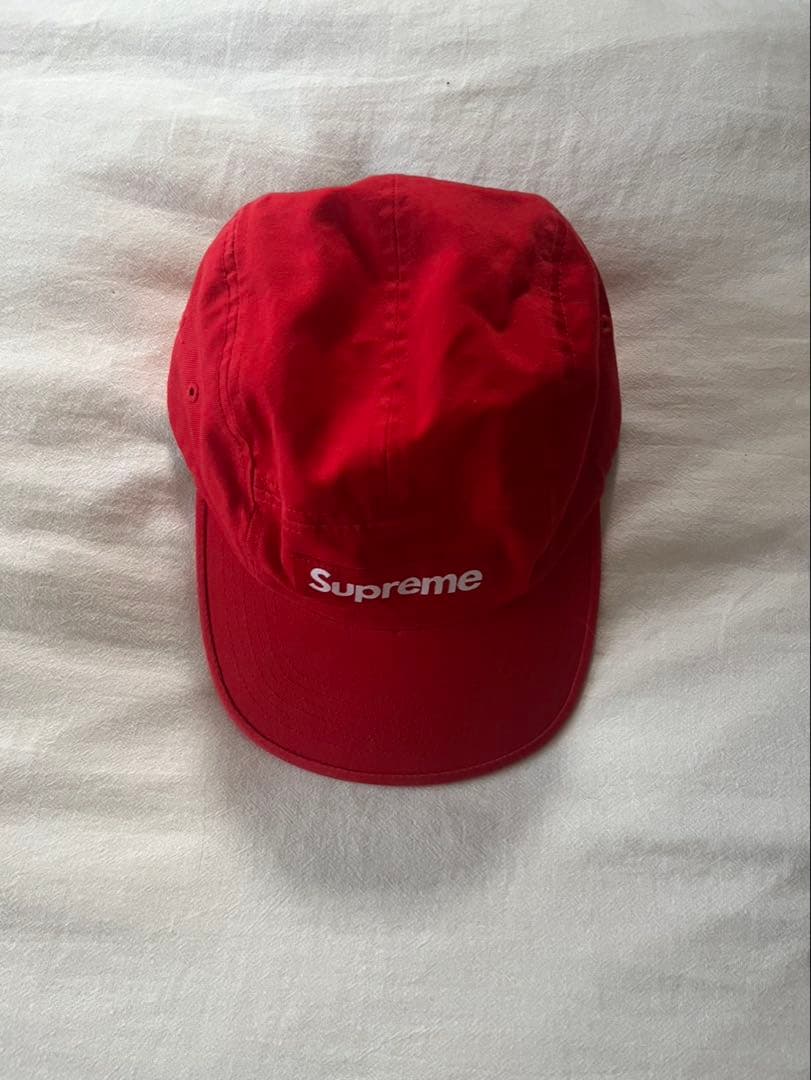Supreme キャップ　（赤） Supreme シュプリーム 2024SS Coated Denim Camp Cap コーテッドデニム