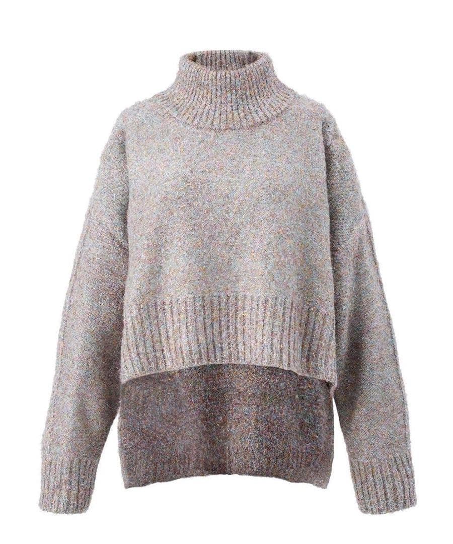 Cygne シーニュ ラメショートニットプルオーバー Aurore マルチカラー