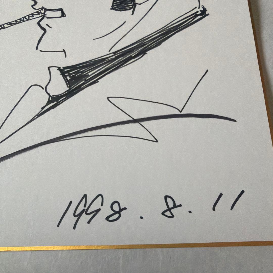 さいとうたかを 直筆イラストサイン色紙