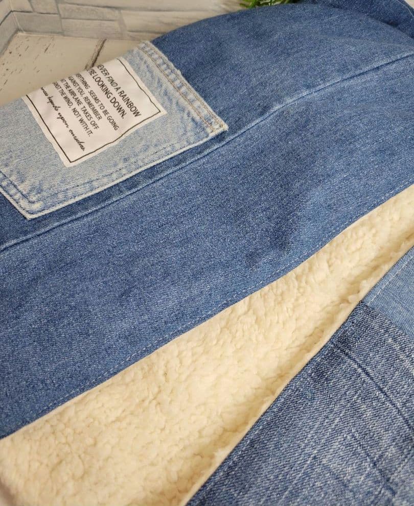 デニムリメイク] パッチワーク ブランケット Sサイズ №11 - メルカリ