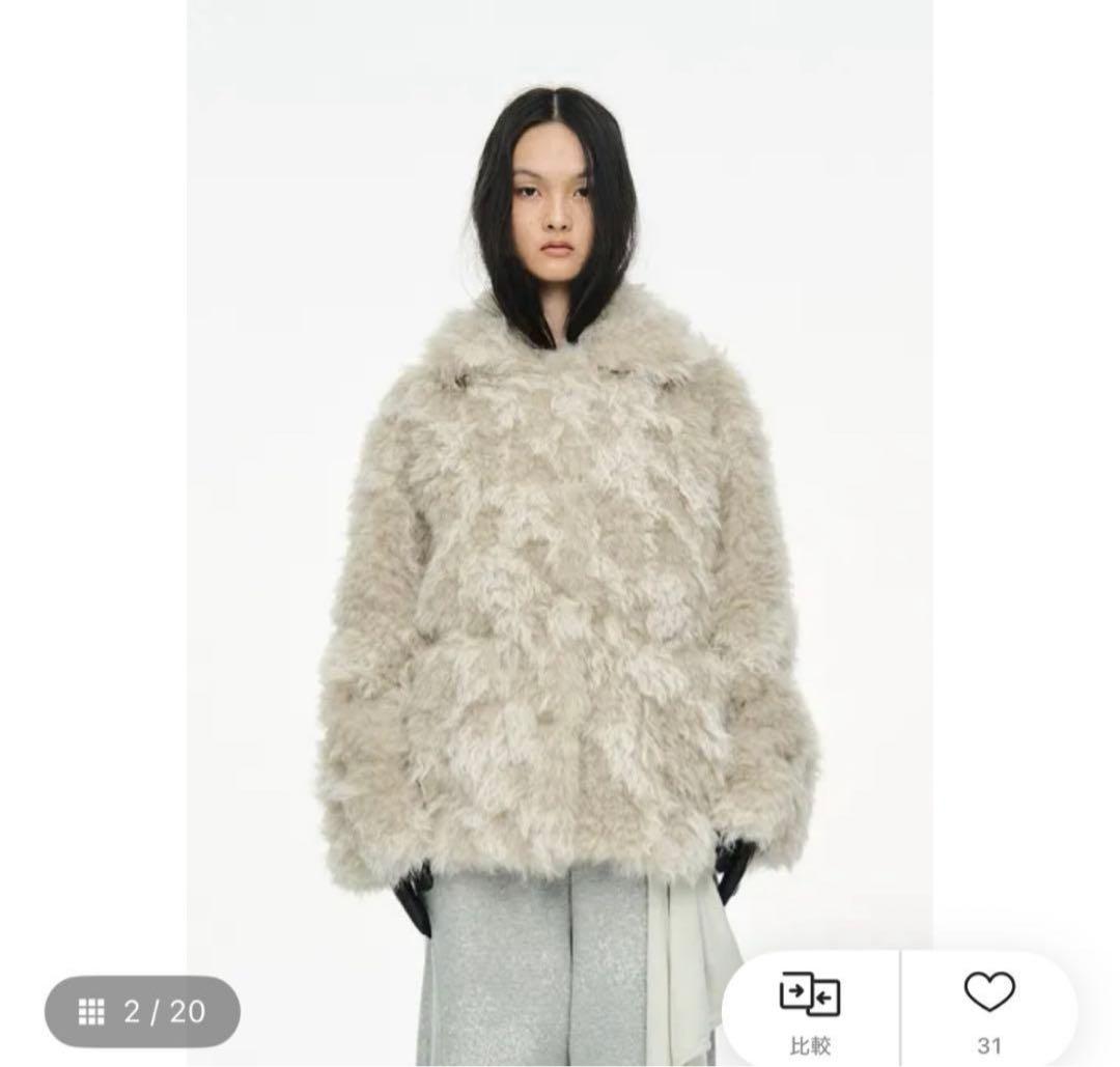 CERRIC Mixed Fur Jacket ベージュ CERRIC MIXED FUR JACKET IVORY - メルカリ