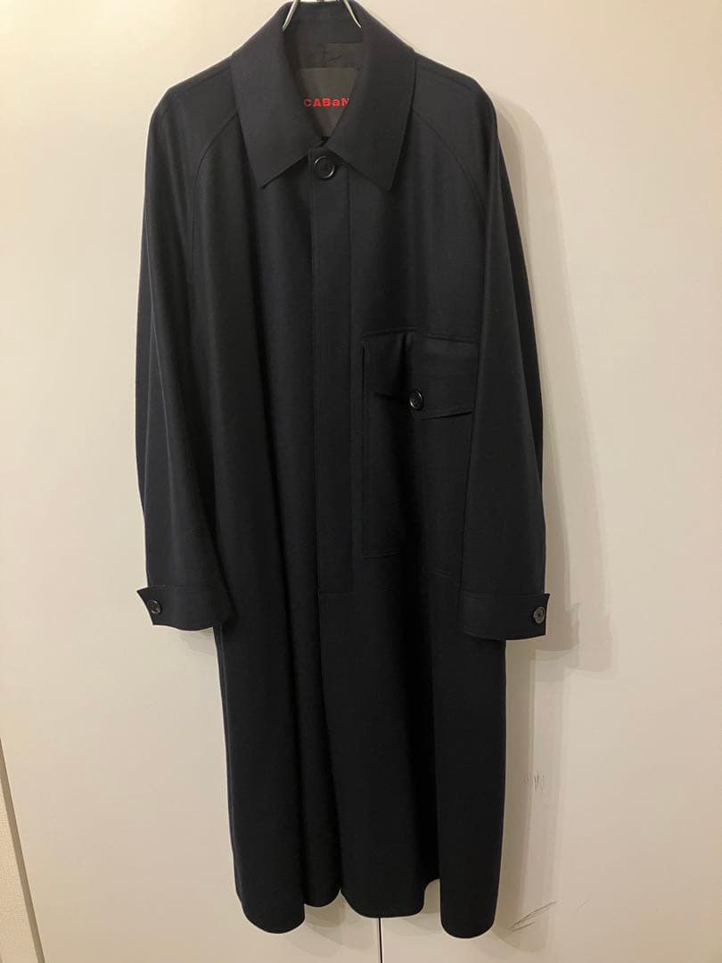 CABaN メルトンジャージー ビッグポケットステンカラーコート - メルカリ