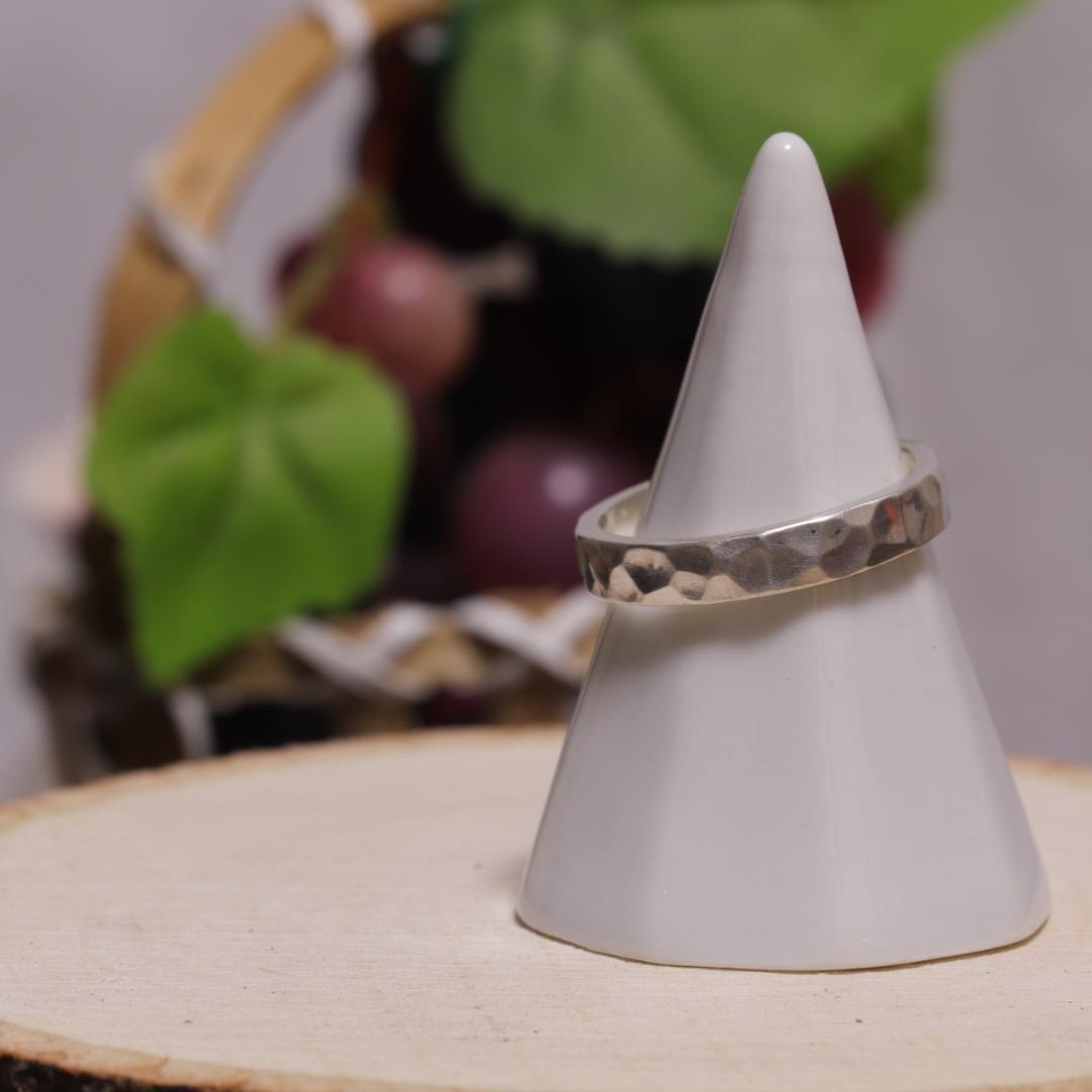 ペア 匿名配送】鎚目リング No.2 シルバー950 4mm幅 ペアリング