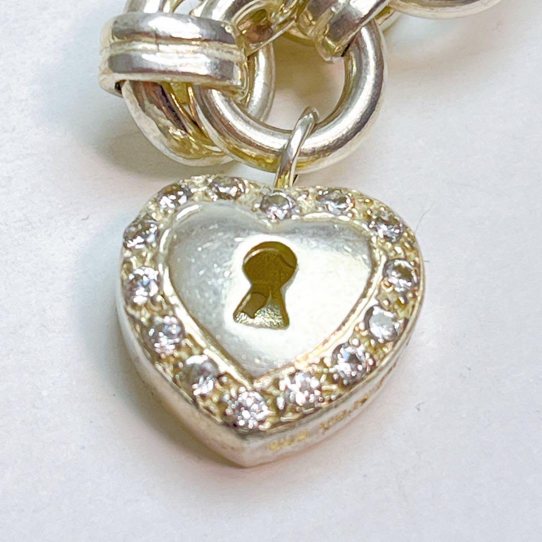 フォリフォリ 3チャーム サークル ブレスレット ラインストーン 925