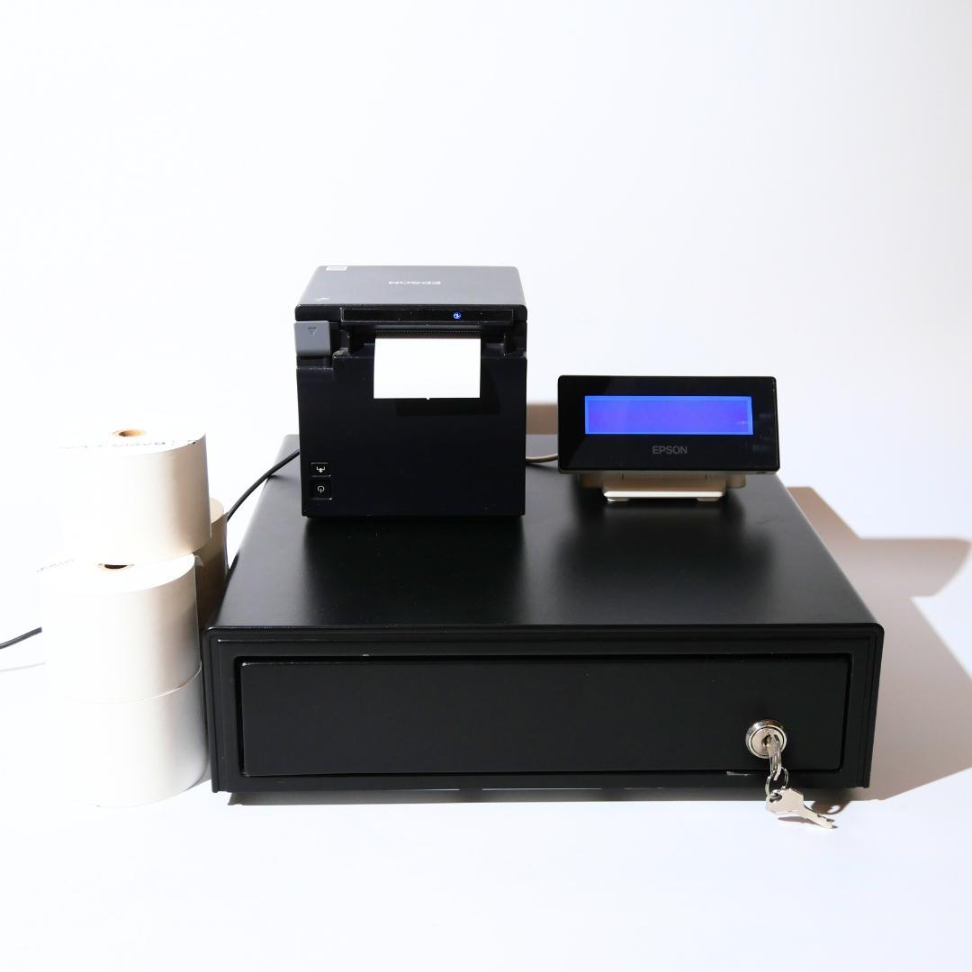 EPSON エプソン レシートプリンター、 ディスプレイ、ドロアー セット エプソン プリンター＋ドロア＋ディスプレイセット【スマレジ対応