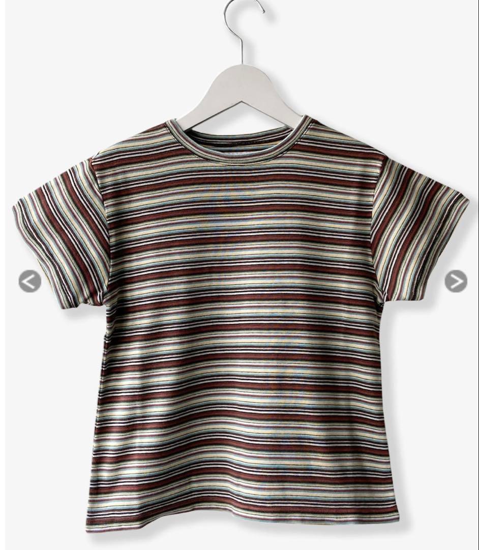 トップス FUMIKA_UCHIDA/MULTICOLOR STRIPE T-SHIRT FUMIKA_UCHIDA/MULTICOLOR STRIPE T-SHIRT(BROWN/BORDEAUX/GREEN)
