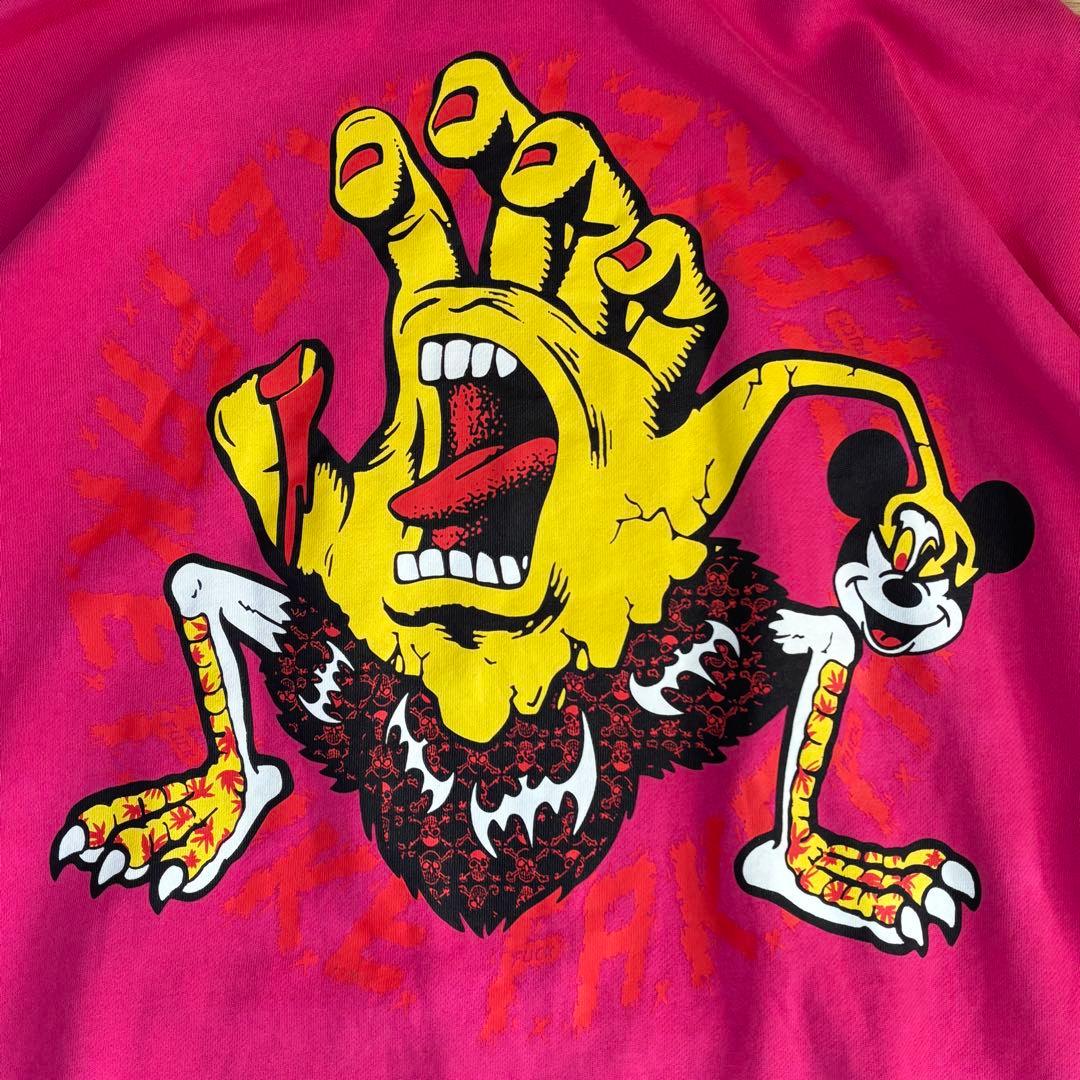 美品 GODGODTOWN ゲロ魔神 パーカー ピンク 2XL 3L - メルカリ