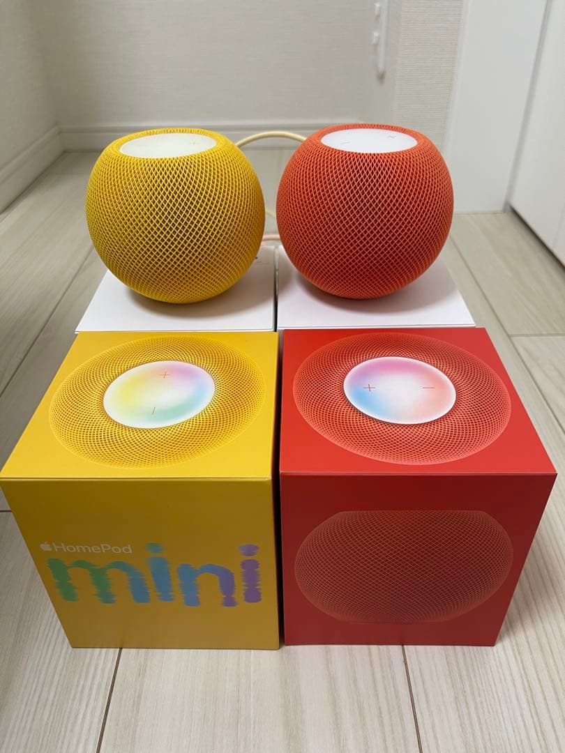 Apple Pod mini イエロー オレンジ 2台セット 20211019043827_372_.jpg