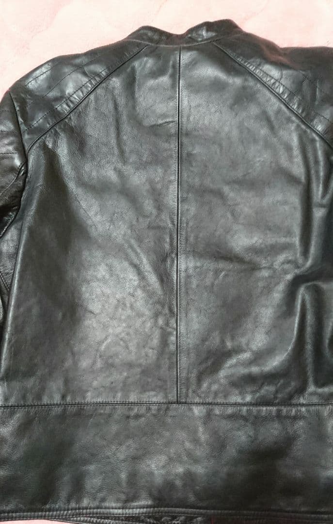 トミーヒルフィガー 本革 赤ライン ライダースジャケット