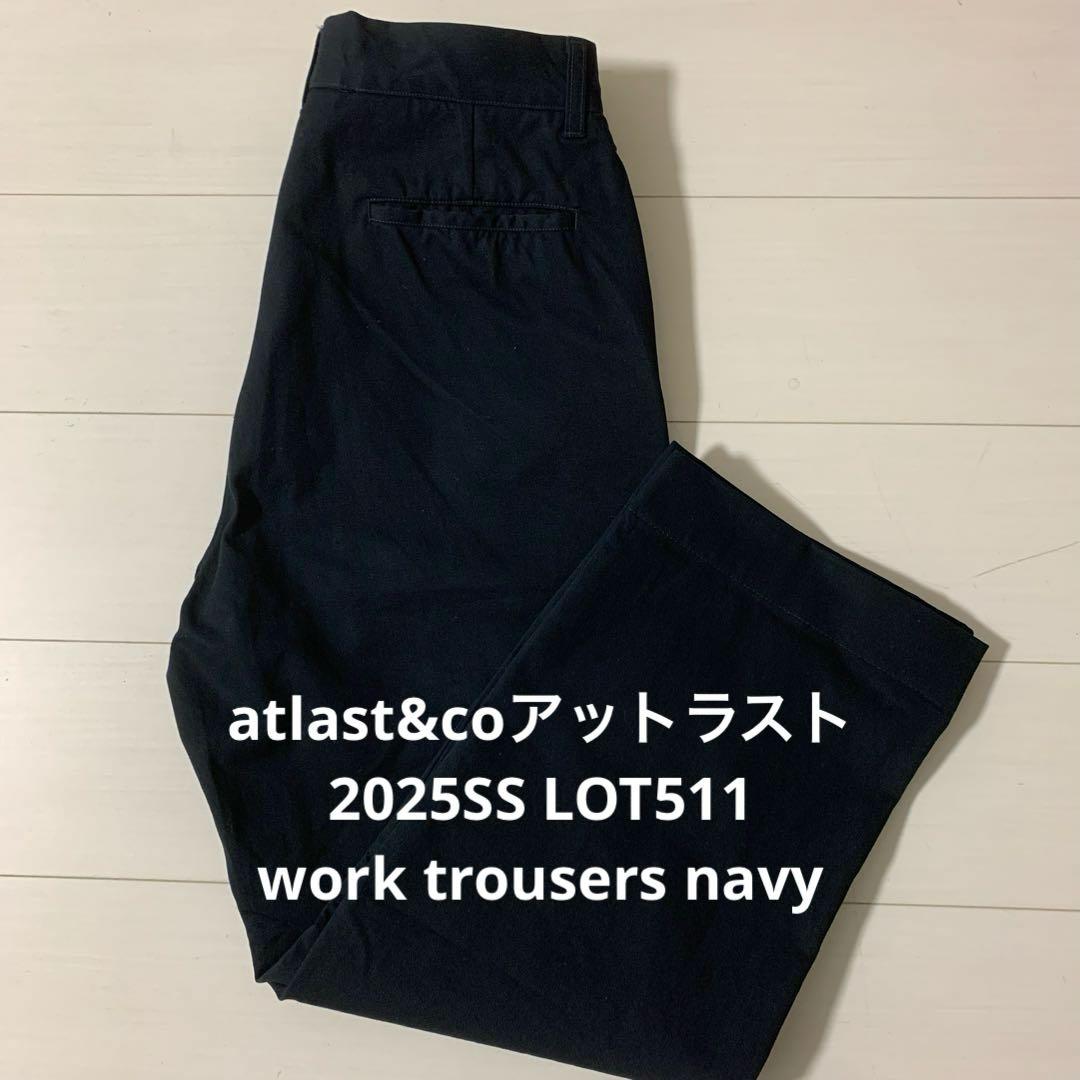 atlast&coアットラストwork trousers navy 2025SS - メルカリ