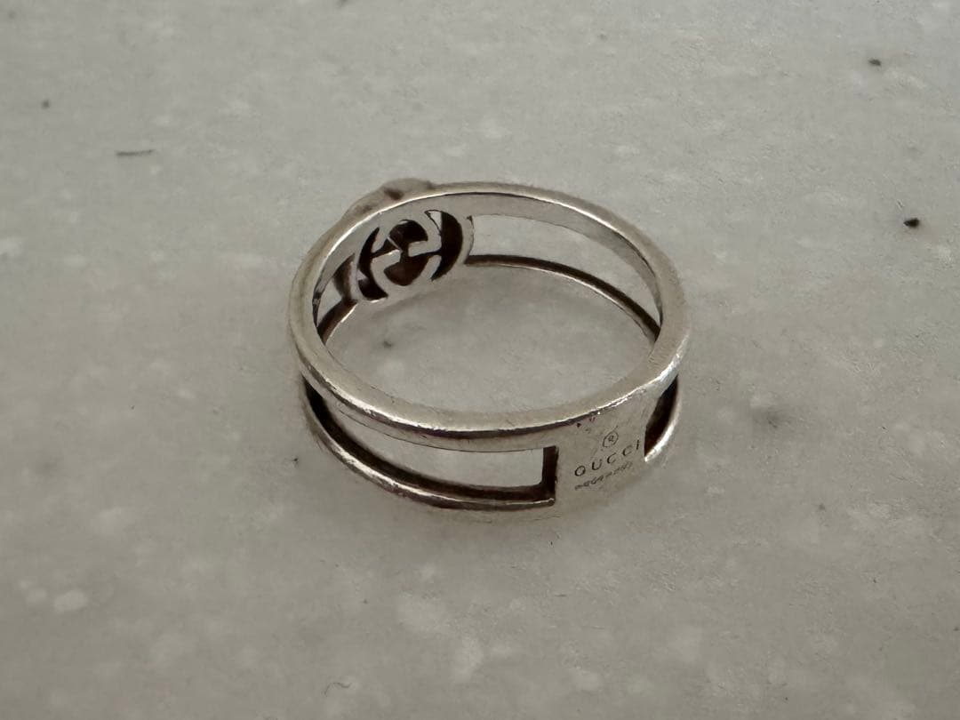 GUCCI シルバー ダブルリング12号 箱付き GUCCI 箱付き