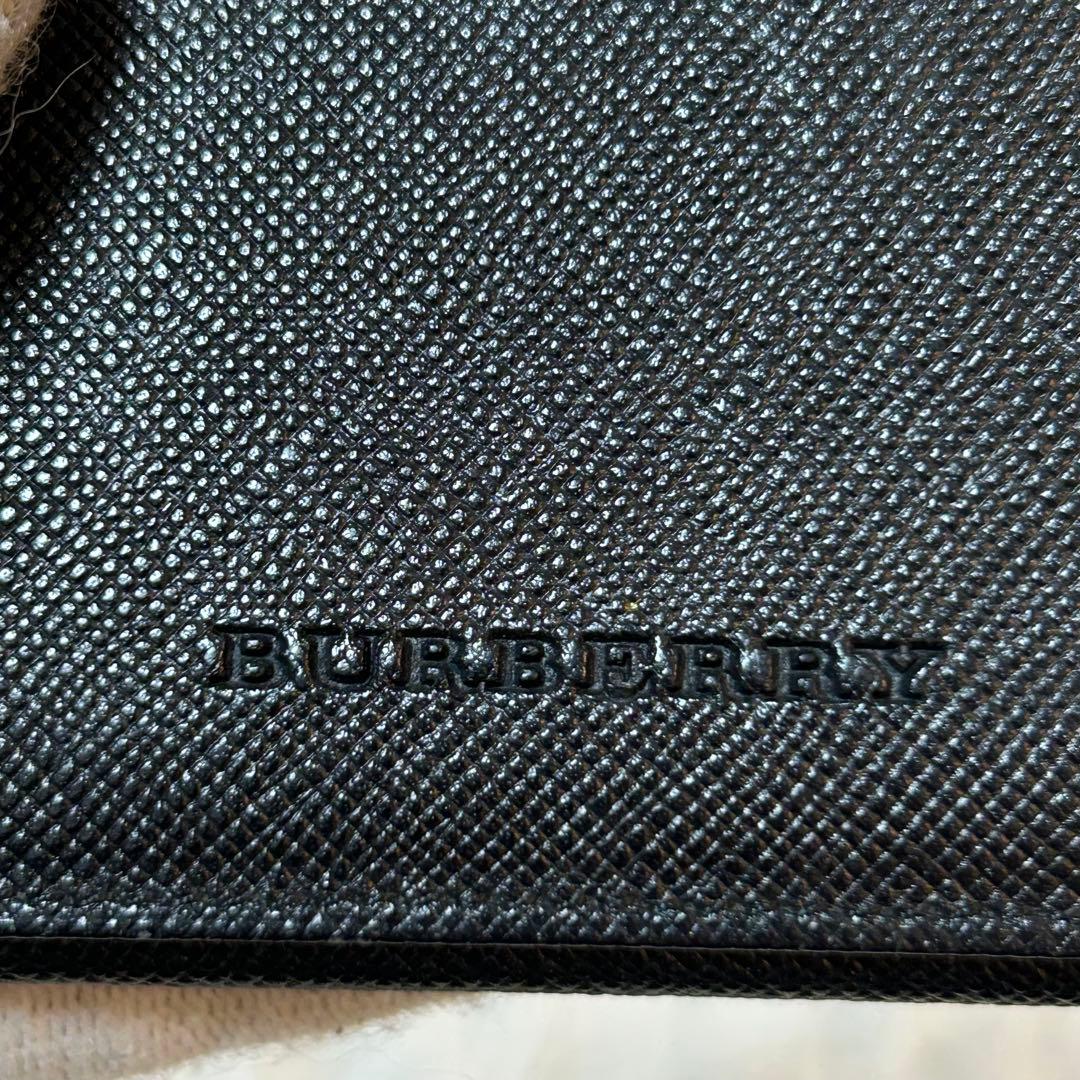 未使用級✨サフィアーノレザー】バーバリー 名刺入れ 黒 ユニセックス