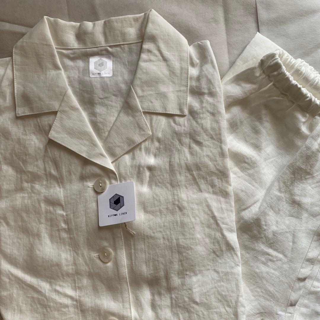 リネン　パジャマ　帝国リネン　未使用品　オフホワイト サフィランのパジャマのご案内!!】 – TEIKOKU SEN-I