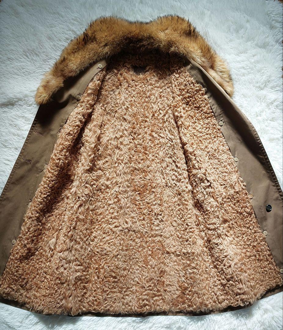 スイス製✨ROTINY 豪華ラムファーライナー ボリュームファー襟 ロング