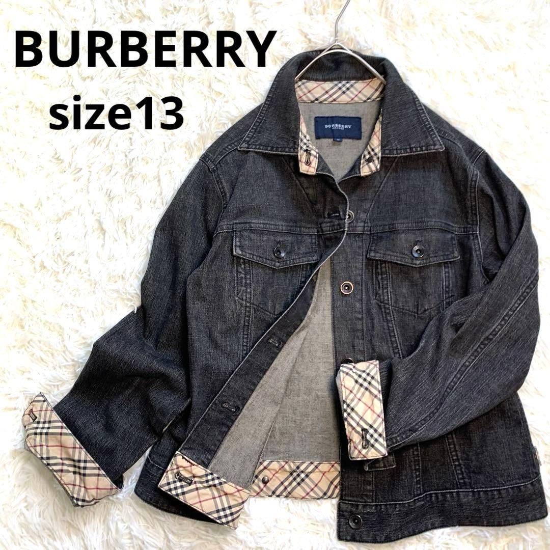 バーバリーロンドン デニムジャケット Gジャン ノバチェック柄 大きめ